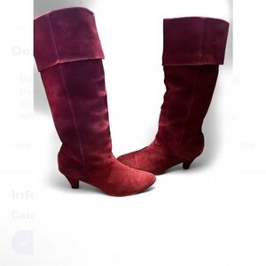 Vintage 70’s Burgundy Suede Women's Boots